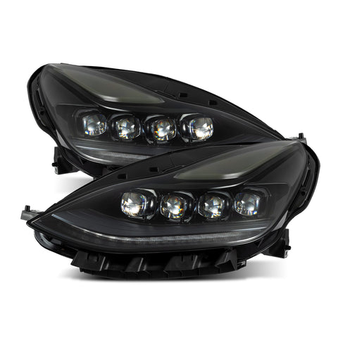AlphaRex-17-23 Tesla Model 3 / 20-24 Model Y LED Projector Headlights In Alpha Black