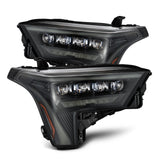 AlphaRex-22-24 Toyota Tundra/Sequoia LED Projector Headlights In Alpha Black