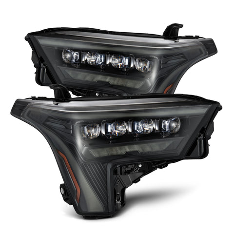AlphaRex-22-24 Toyota Tundra/Sequoia LED Projector Headlights In Alpha Black