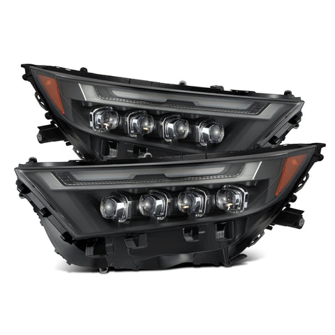 AlphaRex-19-24 Toyota RAV4 LED Projector Headlights In Black