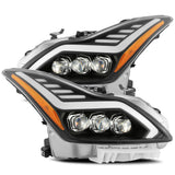 AlphaRex-08-13 Infiniti G37/14-15 Q60 Coupe LED Projector Headlights In Black