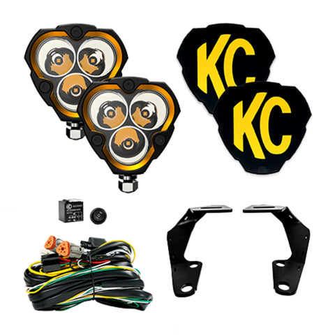KC HiLITES FLEX ERA 3 - 2-Light System - Ditch Mount - 40W Spot Beam - For 10-24 Toyota 4Runner