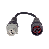 AC25; 6-Pin To 9-Pin Adapter For Connecting The AC-26 To Heavy-Duty Vehicles That Have 9 Pins
