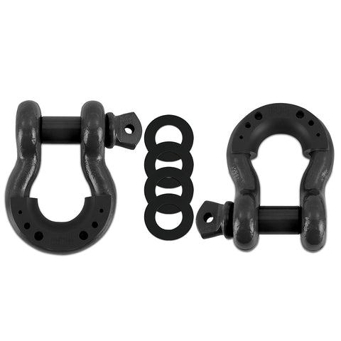 Borne Off-Road BNDR-BK 3/4 In Steel D-Ring Shackle Set  Gunmetal  2 Pieces