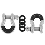 Borne Off-Road BNDR-GR 3/4 In Steel D-Ring Shackle Set  Gray  2 Pieces