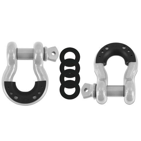 Borne Off-Road BNDR-GR 3/4 In Steel D-Ring Shackle Set  Gray  2 Pieces