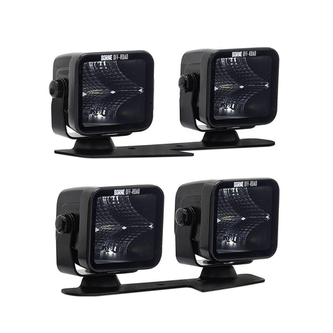 Borne Off-Road BNLT-BR-21-DT4 Ditch Light Set (4)  Flood  Fits Ford Bronco 2021+