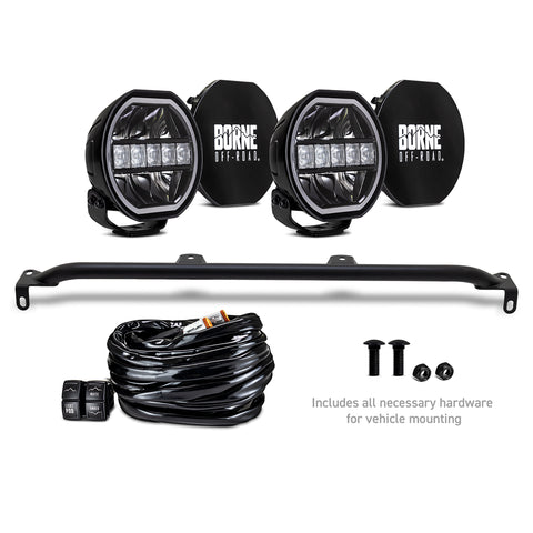 Mishimoto BNLT-BR-21M-B27 7 Bumper Round Lights  Fits Ford Bronco 2021+ W/Modular Bumper