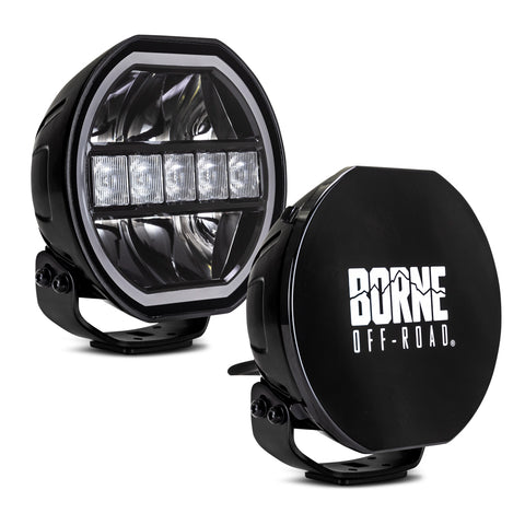 Borne Off-Road BNLT-RD7-2 Light Pair  7 In Round