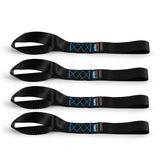 Borne Off-Road BNRTC-SLP-4BK Soft Loop Tie-Down Straps  Black