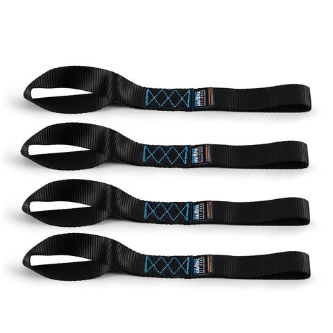 Borne Off-Road BNRTC-SLP-4BK Soft Loop Tie-Down Straps  Black