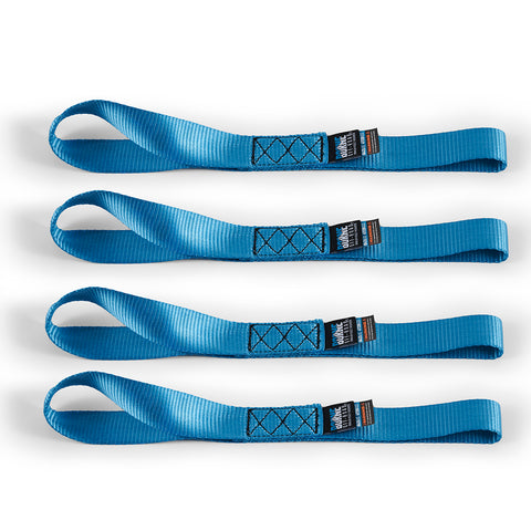 Borne Off-Road BNRTC-SLP-4BK Soft Loop Tie-Down Straps  Blue