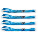 Borne Off-Road BNRTC-TDHD-4BL Heavy-Duty Ratchet Tie-Down Kit (4-pack)  Blue