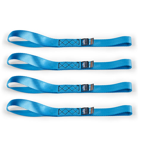 Borne Off-Road BNRTC-TDHD-4BL Heavy-Duty Ratchet Tie-Down Kit (4-pack)  Blue