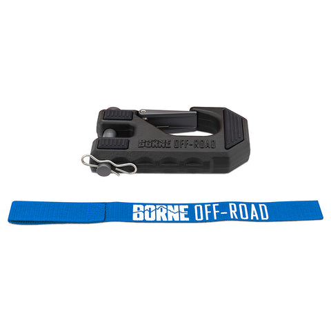 Borne Off-Road BNWN-HK-01 Winch Hook & Hand Tether  Blue