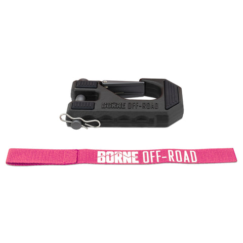 Borne Off-Road BNWN-HK-01PK Winch Hook & Hand Tether  Pink