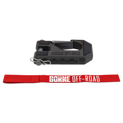 Borne Off-Road BNWN-HK-01 Winch Hook & Hand Tether  Red