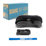 Borne Off-Road BNWN-SR-38-85KGR Replacement Synthetic Winch Rope  Gray  Hook  And Tether Strap