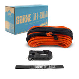 Borne Off-Road BNWN-SR-38-85KOR Replacement Synthetic Winch Rope  Orange  Hook  And Tether Strap
