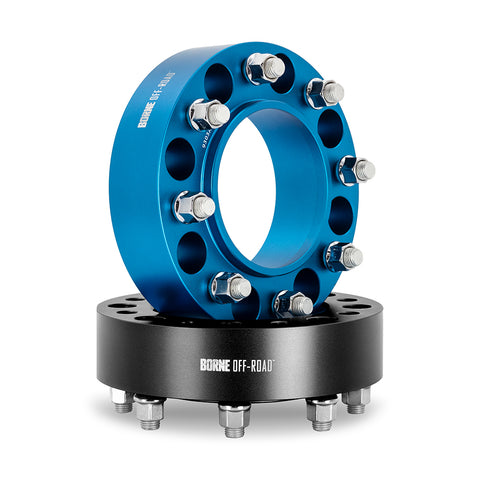 Borne Off-Road BNWS-006-500BL Wheel Spacers  Blue  8X165.1  121.3mm Center Bore  M14 X 1.5  2.00in