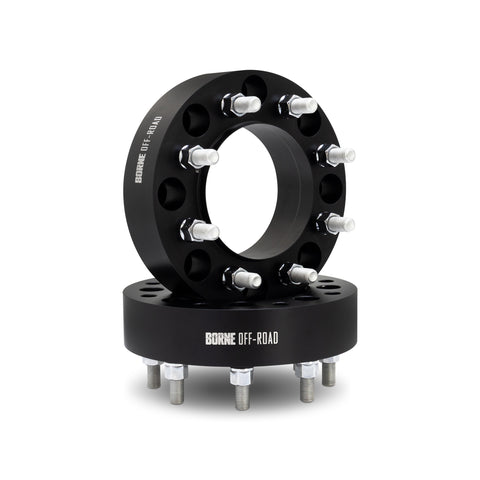 Borne Off-Road BNWS-012-50BK Wheel Adapters  Black  8x180 To 8x6.5  2.00in