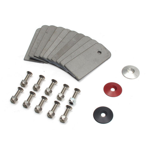 Camburg Engineering Red Fender Washer (10 Pack) (Aluminum Washer Bolt Body Clip 1/8" Tab) CAM-040074