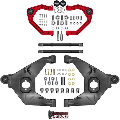 Camburg Engineering 2021-2025 Ford Bronco Excludes Raptor Red KINETIK X-Joint XL Trail Series Long Travel Kit CAM-110243-KX-RED