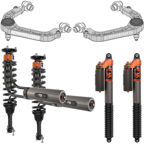 Camburg Engineering 4WD 2021-2024 Ford F-150 Excludes Raptor FOX 3.0 Factory DSC KINETIK Series Lift Kit CAM-110268-K