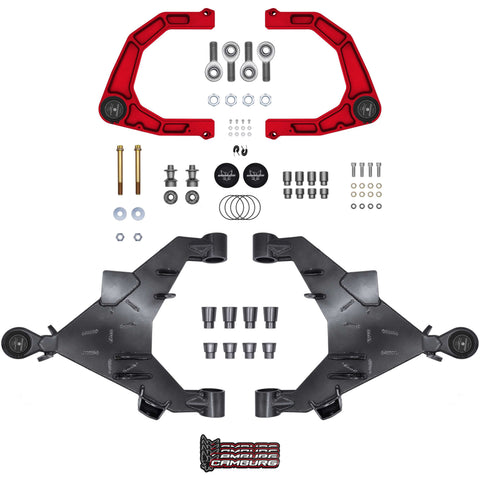 Camburg Engineering 2WD/4WD 2022-2025 Toyota Tundra Red KINETIK Uniball Trail Series Long Travel Kit CAM-310217-K-RED