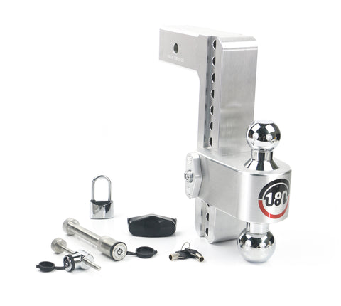 180 Hitch Chrome Ball 10" Drop Hitch With 2.5" Shank Keyed Alike WS05 WS11 WS12 Included