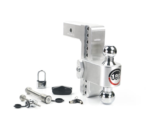 180 Hitch Chrome Ball 8" Drop Hitch With 2.5" Shank Keyed Alike WS05 WS11 WS12 Included