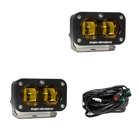 S2 SAE  Pair LED Spot  Baja Amber