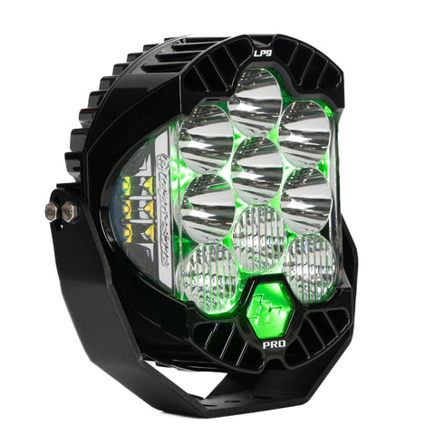 LP9 Pro LED Auxiliary Light Pod (Light Pattern: Driving/Combo; Color: Clear; Backlight: Green)
