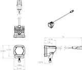 S1 White LED Light Pod (Work/Scene; Clear)