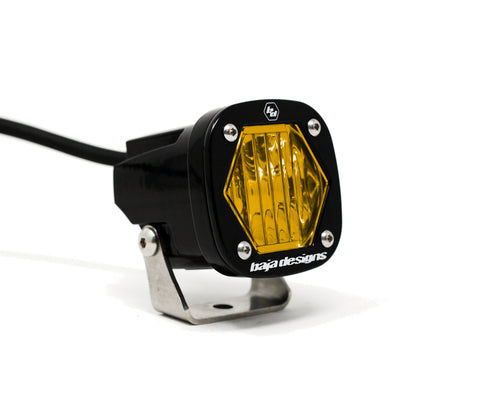 S1 Black LED Light Pod (Wide Cornering; Baja Amber)
