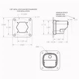 S1 White Flush Mount LED Light Pod (Work/Scene; Clear)