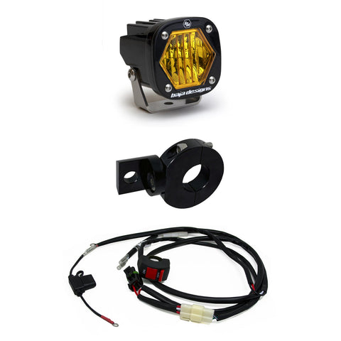 Moto Electric Start Pit Bike S1 Auxiliary Light Kit (Wide Cornering; Baja Amber)