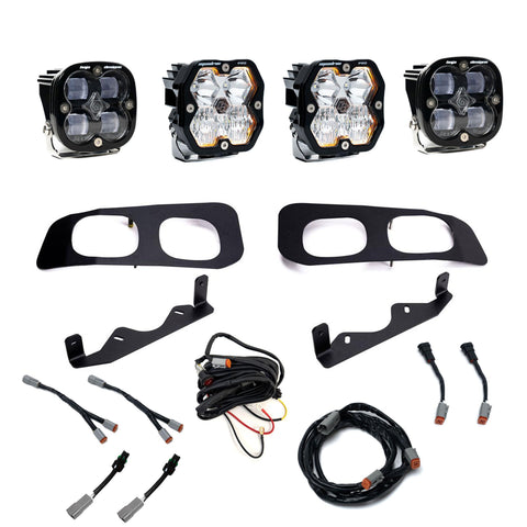 Squadron 2.0 Pro/Squadron SAE Dual Fog Pocket Light Kit - Ford 2023-26 F-250/350 Super Duty (Multi Pattern; Clear; Toggle)