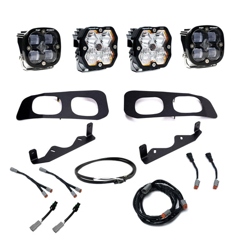 Ford Super Duty (23-26)  Dual Fog Pocket Kit Upfitter  Squadron Pro/SAE 2.0  Clear  SAE Fog