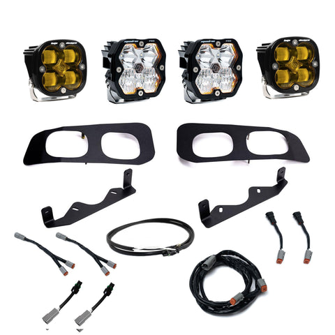 Ford Super Duty (23-26)  Dual Fog Pocket Kit Upfitter  Squadron Pro/SAE 2.0  Baja Amber  SAE Fog