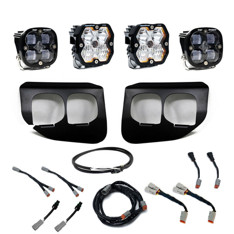 2020-2022 Ford Super Duty  Dual Fog Pocket Kit Upfitter  Squadron Pro/SAE 2.0  Clear  SAE Fog