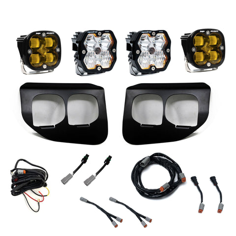 2020-2022 Ford Super Duty  Dual Fog Pocket Kit  Squadron 2.0 SAE/Pro  Amber  SAE/PRO  DC