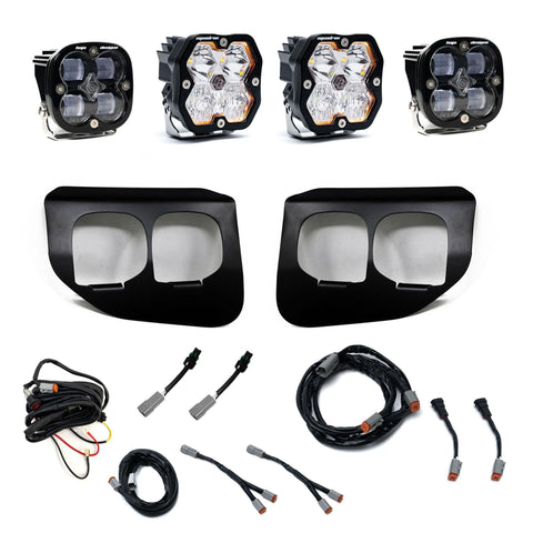 2020-2022 Ford Super Duty  Dual Fog Pocket Kit  Squadron 2.0 SAE/Sport  Clear  DC