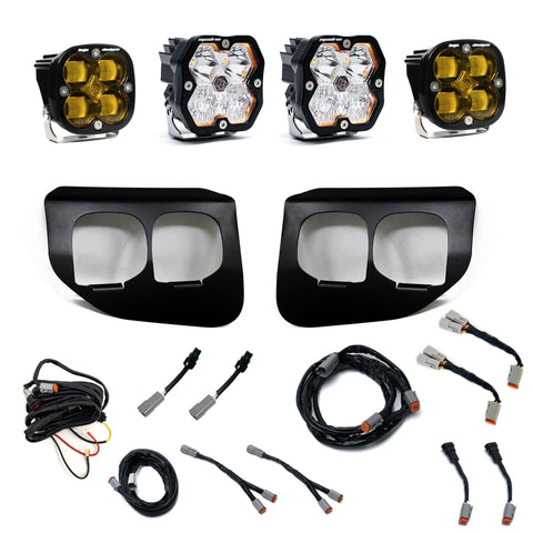 2020-2022 Ford Super Duty  Dual Fog Pocket Kit  Squadron 2.0 SAE/Sport  Amber/Clear  SAE Fog