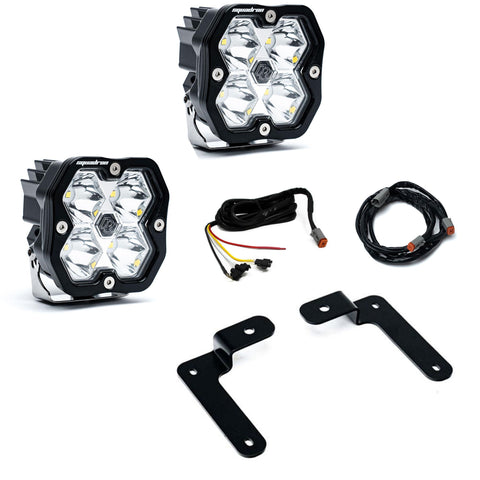 2018-2026 Jeep JL/JT  20-26 Gladiator  A-Pillar Sportsmen Kit W/Upfitter  Squadron Sport 2.0  Clear  Spot