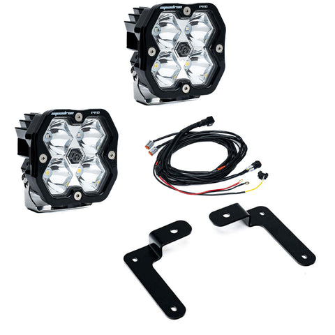 2018-2025 Jeep JL/JT   (18-26)  A-Pillar Kit  Squadron Pro 2.0  Clear  Spot
