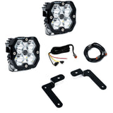 2018-2026 Jeep JL/JT  20-26 Gladiator  A-Pillar Pro Kit W/Upfitter  Squadron Pro 2.0  Clear  Spot