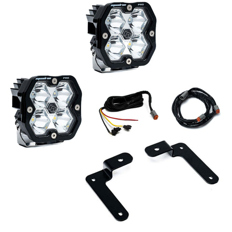 2018-2026 Jeep JL/JT  20-26 Gladiator  A-Pillar Pro Kit W/Upfitter  Squadron Pro 2.0  Clear  Spot