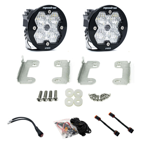 2018-2026 Jeep JL/JT  20-26 Gladiator  Fog Pocket Kit; OE Sahara Bumper  Squadron-R Pro 2.0  Clear  WC