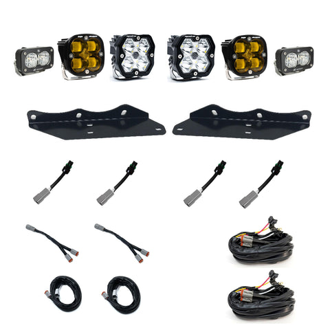 Ford  Raptor (17-20)  Squadron 2.0 Sport Spot Clear  Squadron 1.0 SAE Amber  S2 Sport W/C Clear  Fog Pocket Kit.